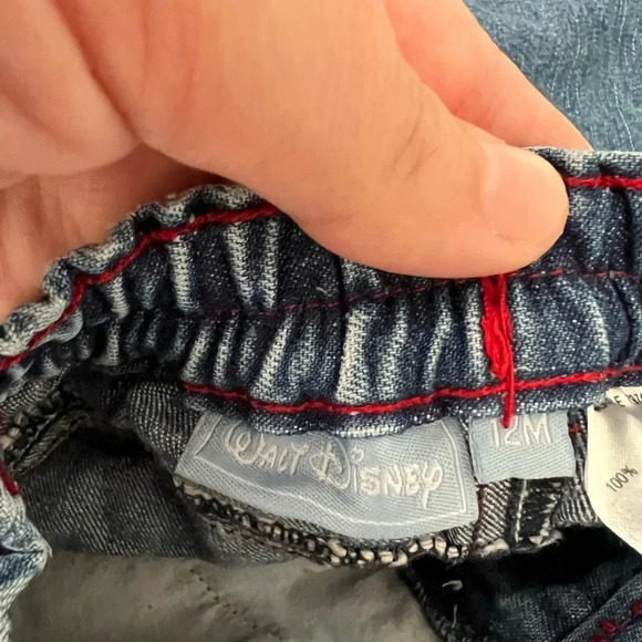 Walt Disney Mickey Mouse Denim Jeans Soccer Sports Theme | Size 12M - Picture 5 of 6